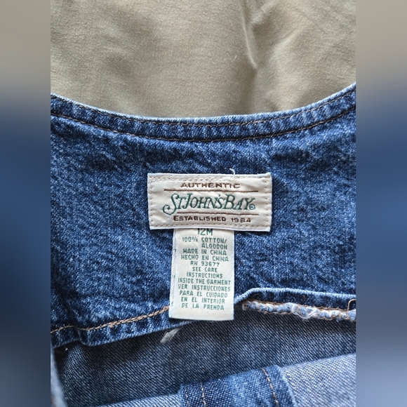 VTG St. Johns Bay Denim Button-Down Sleeveless  Dress - Picture 3 of 6